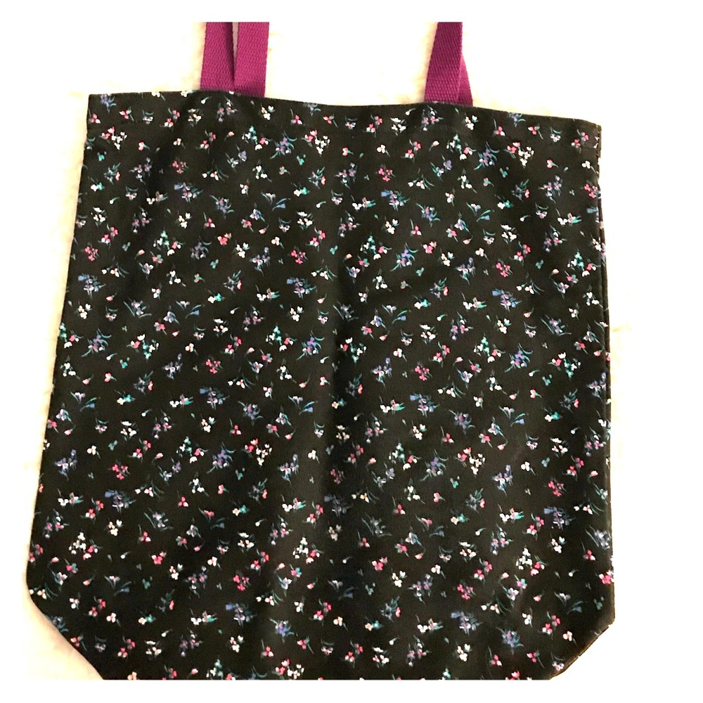 DONATING SOON Flower print tote bag & pouch